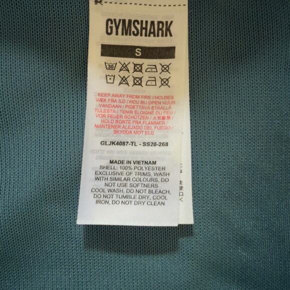 Gymshark Blue Full Zip Lightweight Jacket Size S Athleisure Outwear Workout - Picture 7 of 8